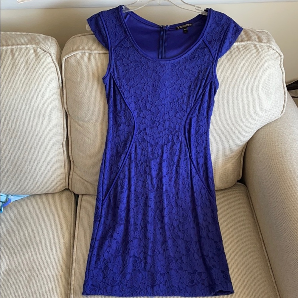 Express Form Fitting Lace Dress